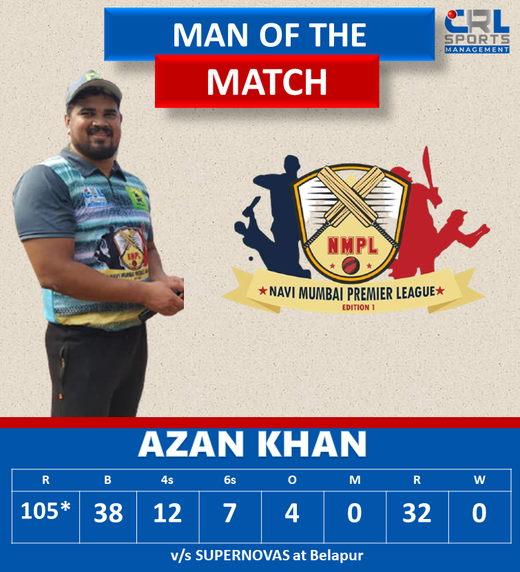 Azan Khan Scores Fastest Century In Navi Mumbai Premier League Edition 1 in Just 36 Balls